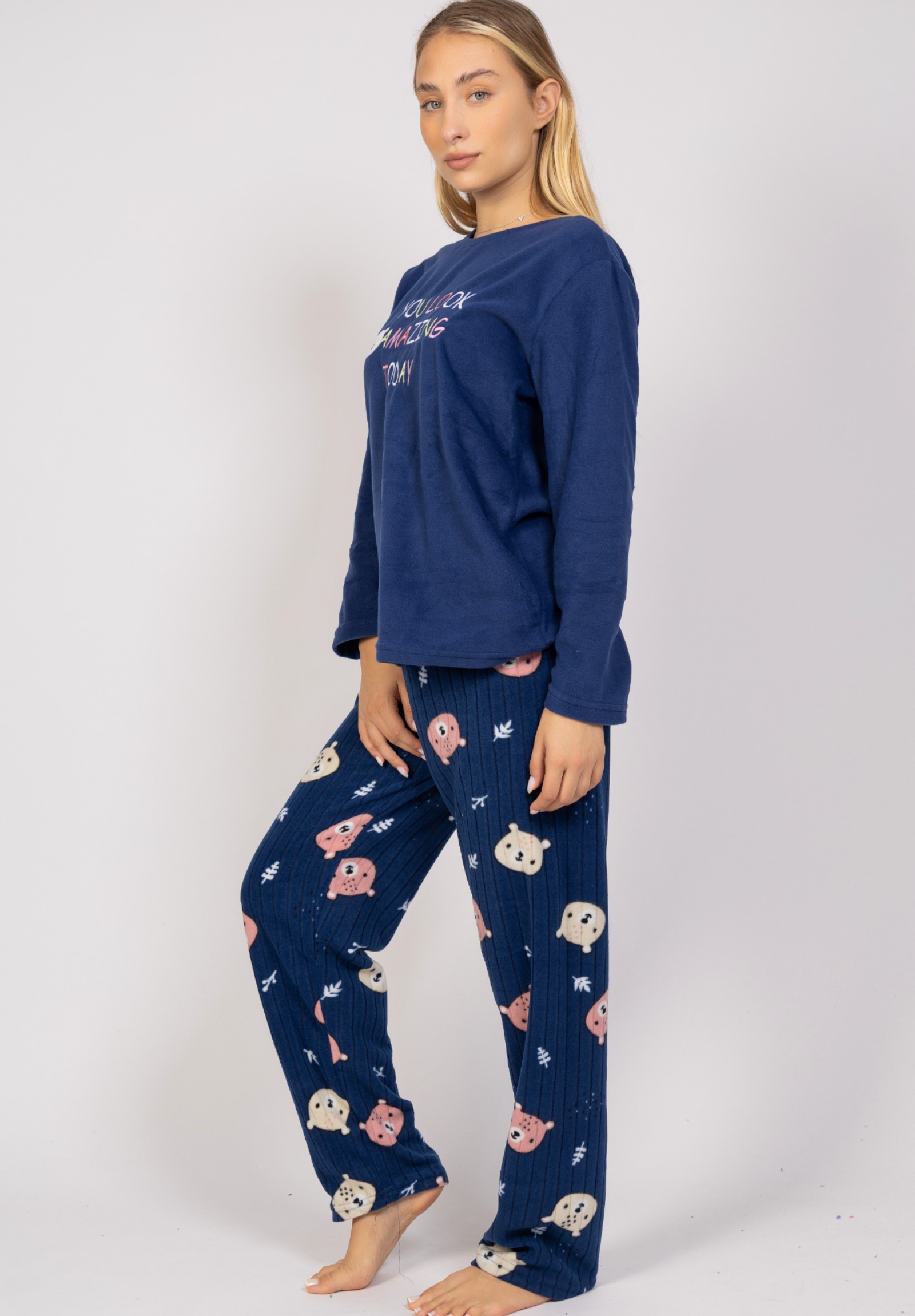 Πιτζάμα γυναικεία Fleece You Look Amazing Sexen SXN23061-A-Μπλε φωτογραφία