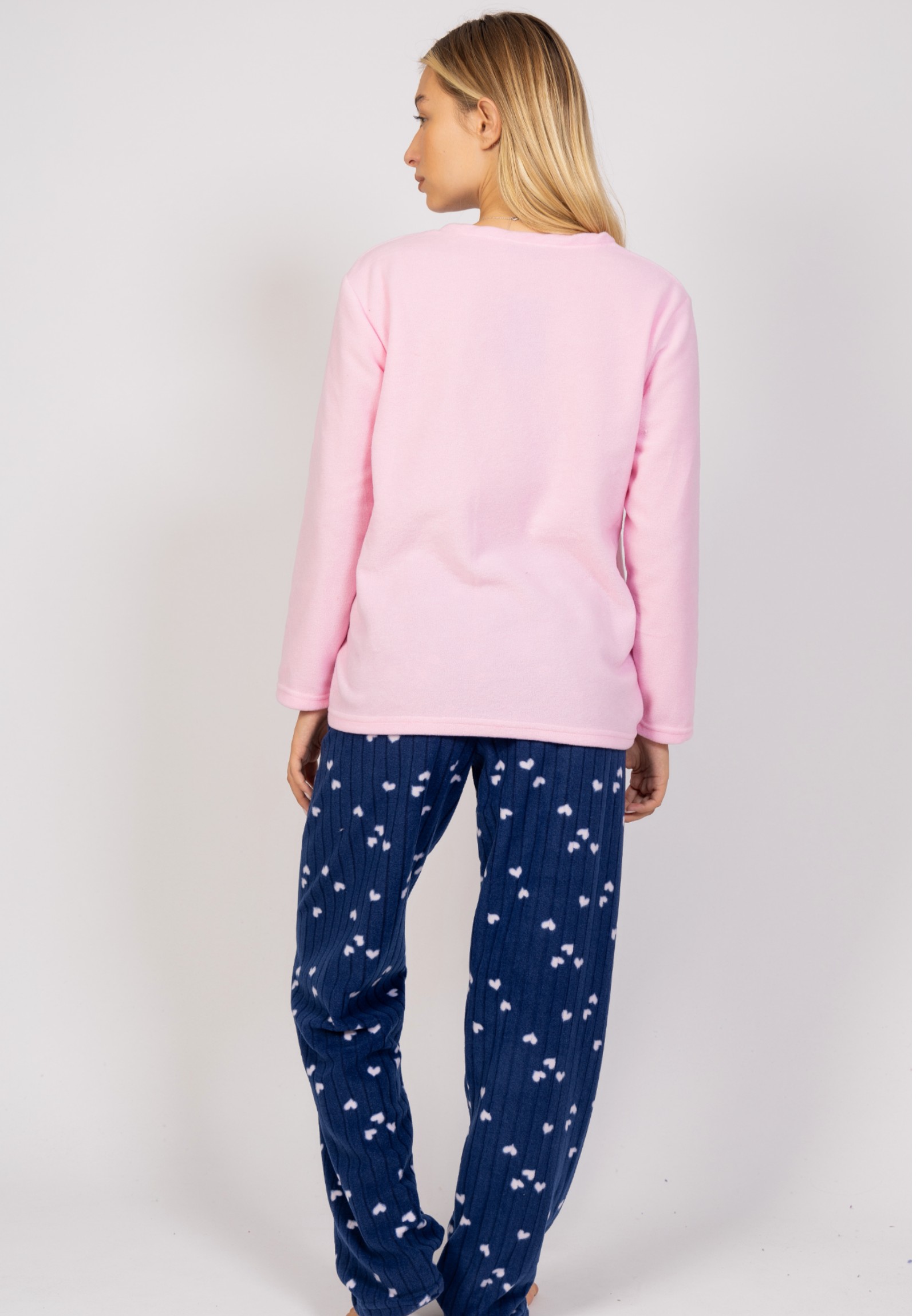 Πιτζάμα γυναικεία Fleece Self Love Sexen SXN23066-A-Ροζ φωτογραφία