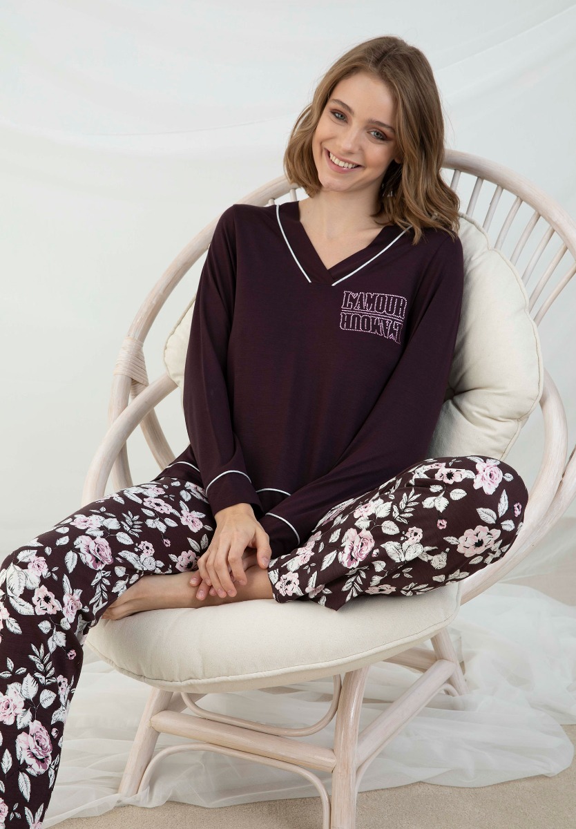 Πιτζάμα γυναικεία Sevim Soft Dreamy Floral 13227 φωτογραφία