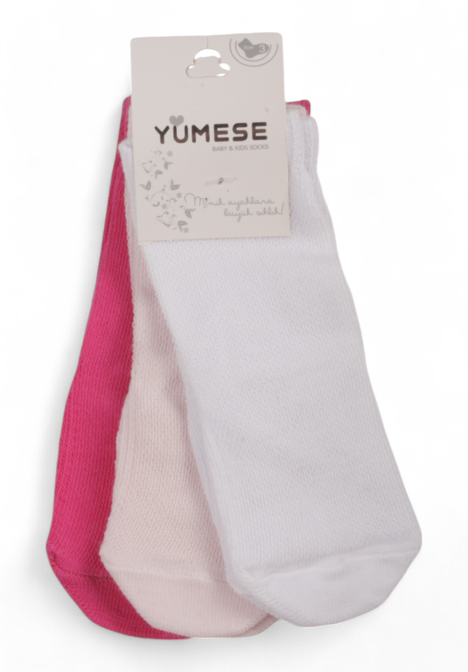 Καλτσάκια βρεφικά με τάπες Yumese Pink Stuff 3 Τεμ. YUM4059-2-Πολύχρωμο φωτογραφία