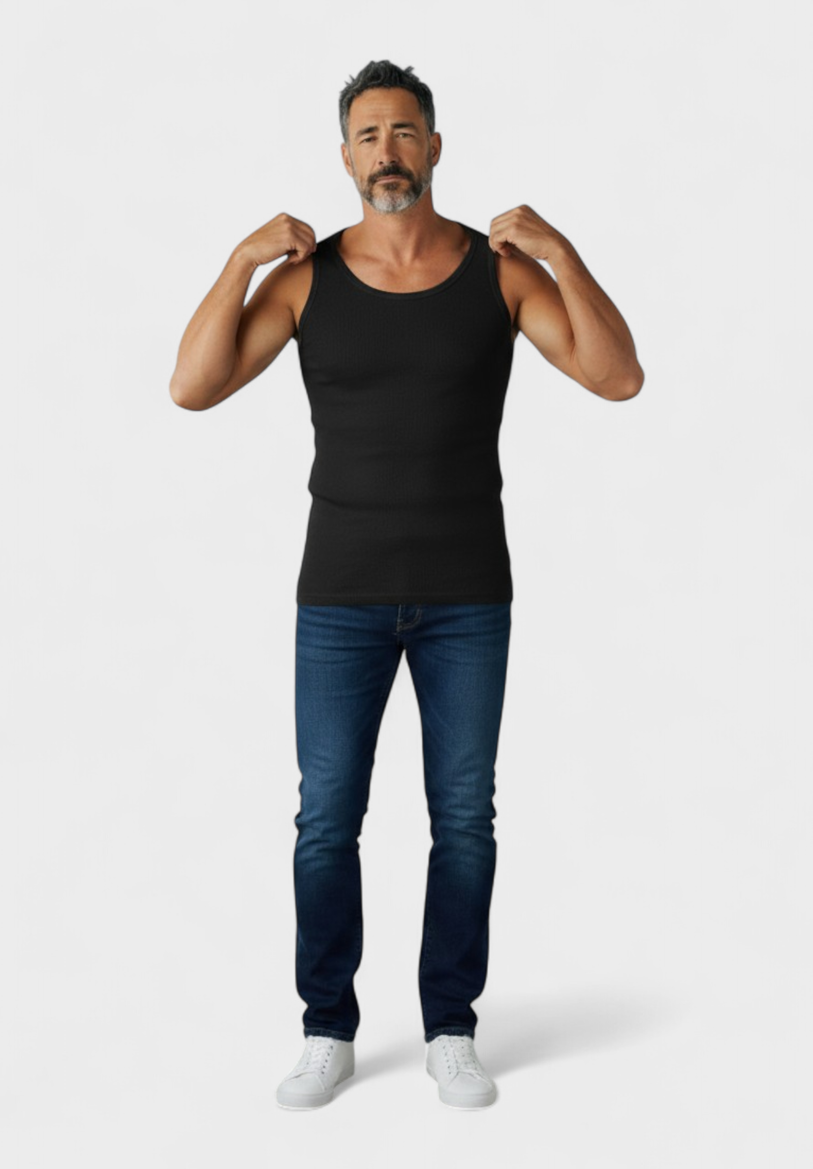 Pournara Φανέλα ανδρική βαμβακερή Pournara Classic Μαύρο PRN8500-19-Μαύρο