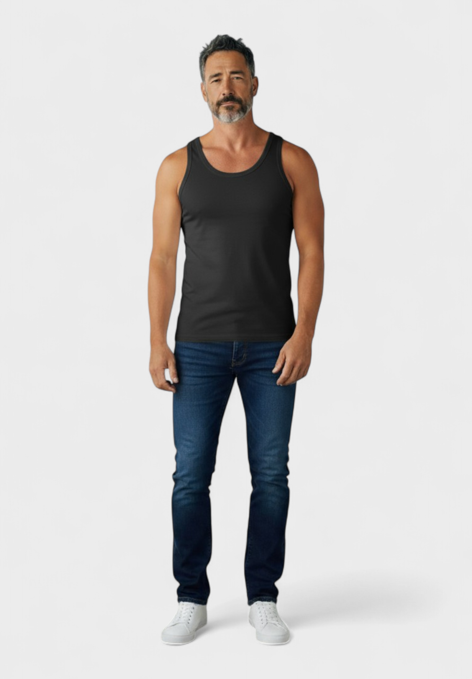 Φανέλα ανδρική βαμβακερή Pournara Classic Μαύρο PRN8500-19-Μαύρο φωτογραφία