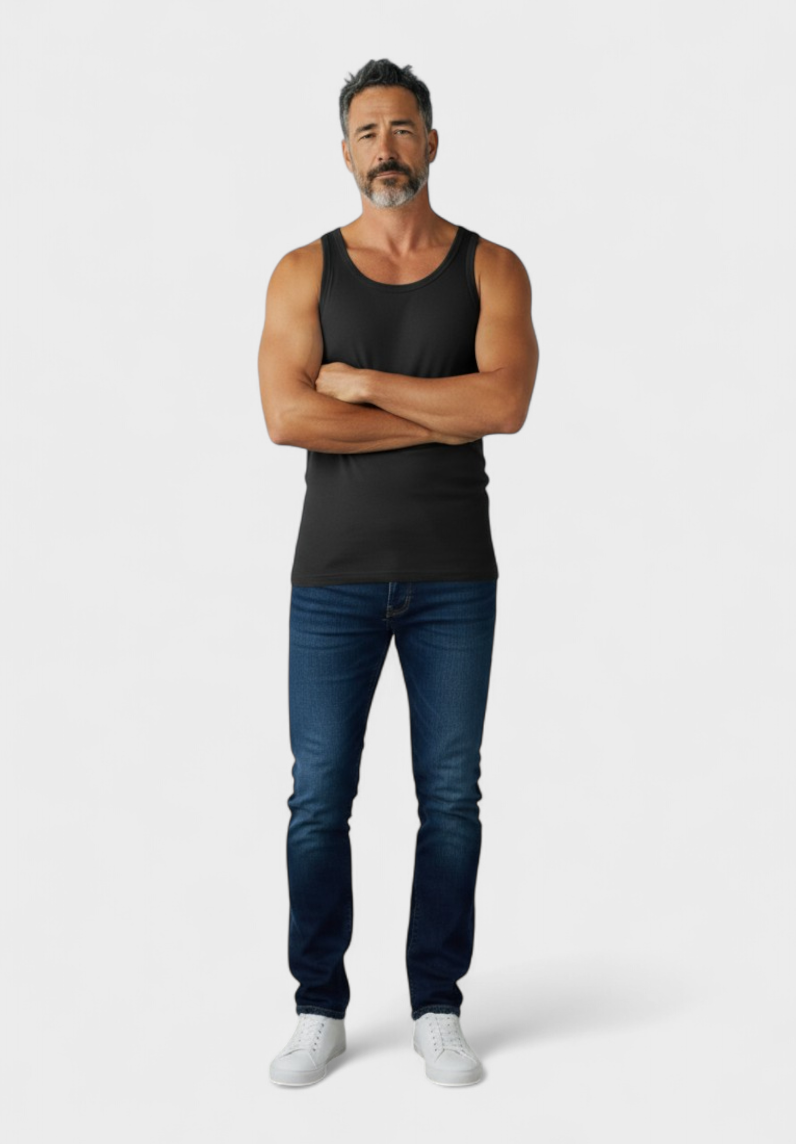 Φανέλα ανδρική βαμβακερή Pournara Classic Μαύρο PRN8500-19-Μαύρο φωτογραφία