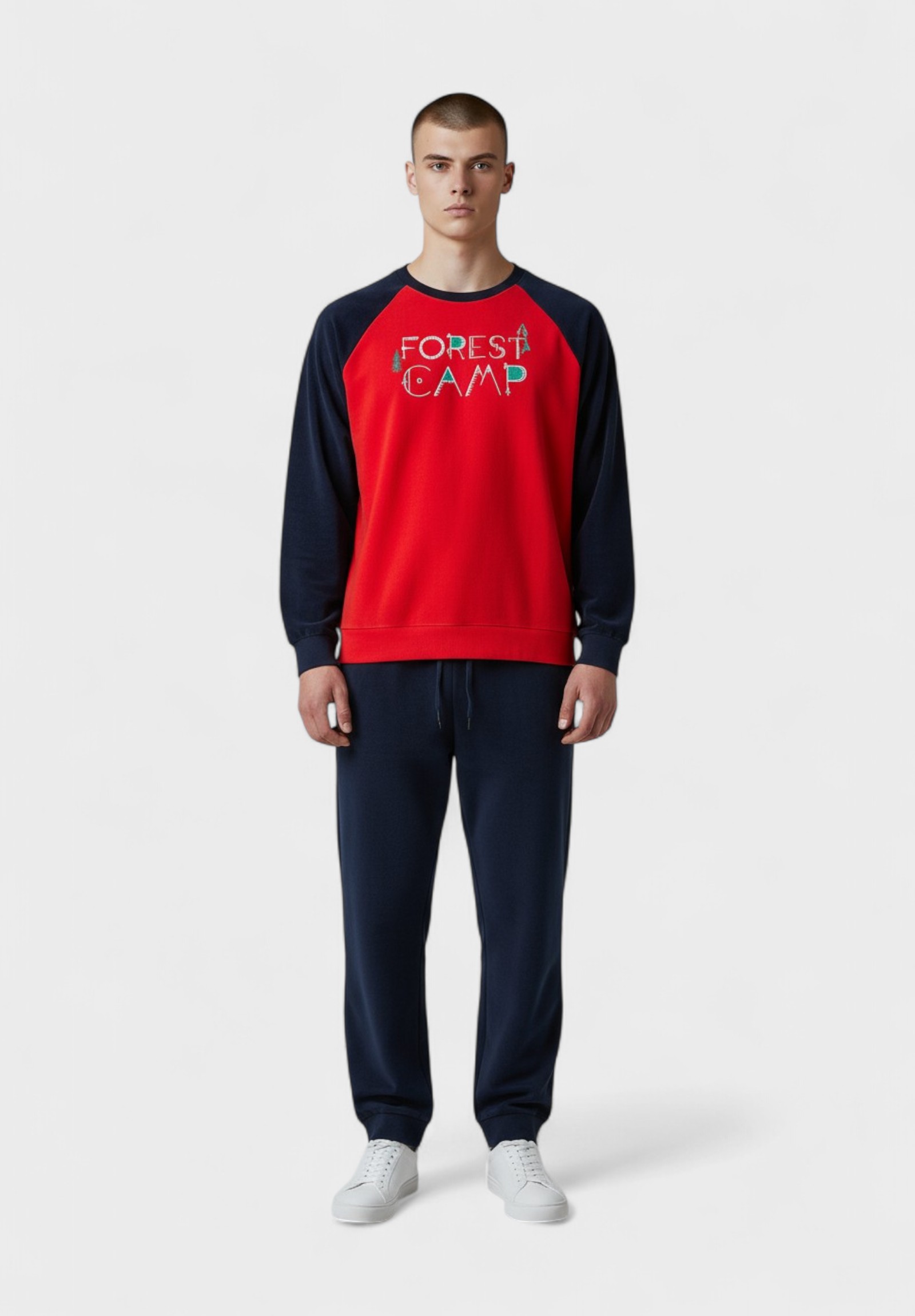 Ανδρική Πιτζάμα Fleece Vienetta "Forest Camp" VNT305010-Κόκκινο φωτογραφία