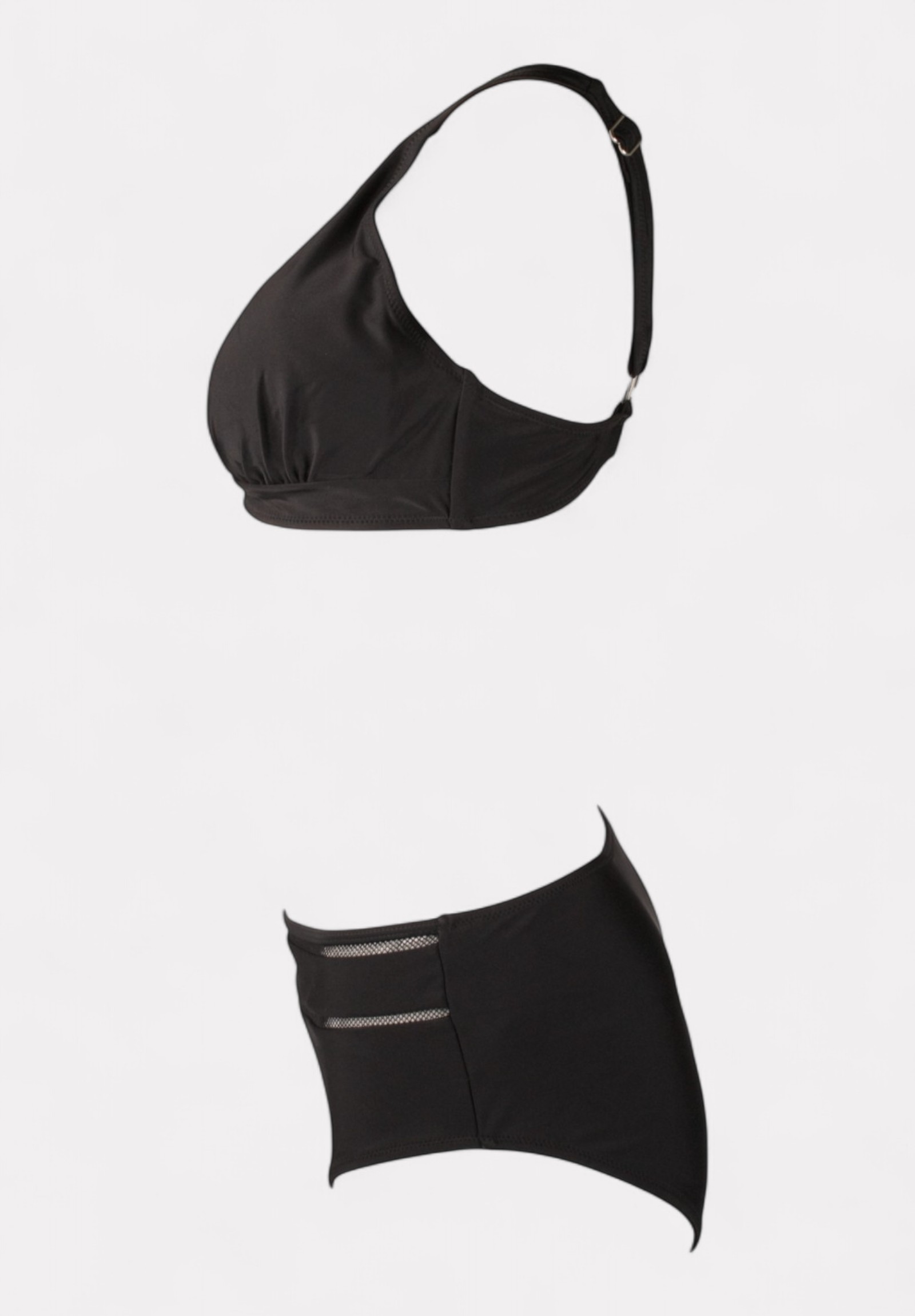 Closet22 Μαύρο γυναικείο σετ μαγιό με τοπ τύπου bralette και ψηλόμεσο σλιπ CL85991-1-Μαύρο