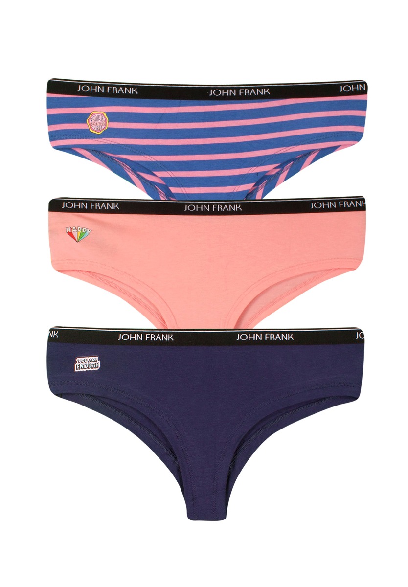 John Frank Hipster Natural Sense Happy John Frank 3 Τεμ. WJF3GV-H01-Πολύχρωμο