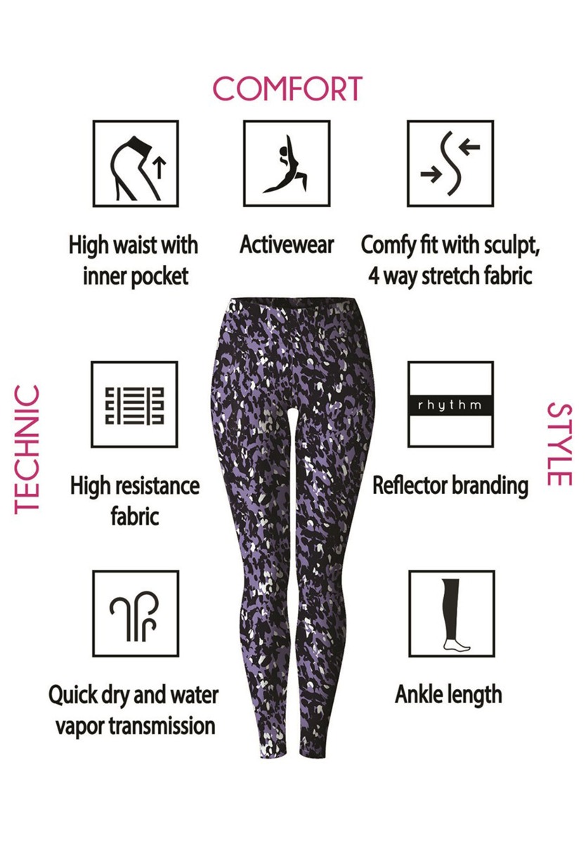 Κολάν γυναικείο αθλητικό John Frank Absty Purple WJFLEG11 φωτογραφία